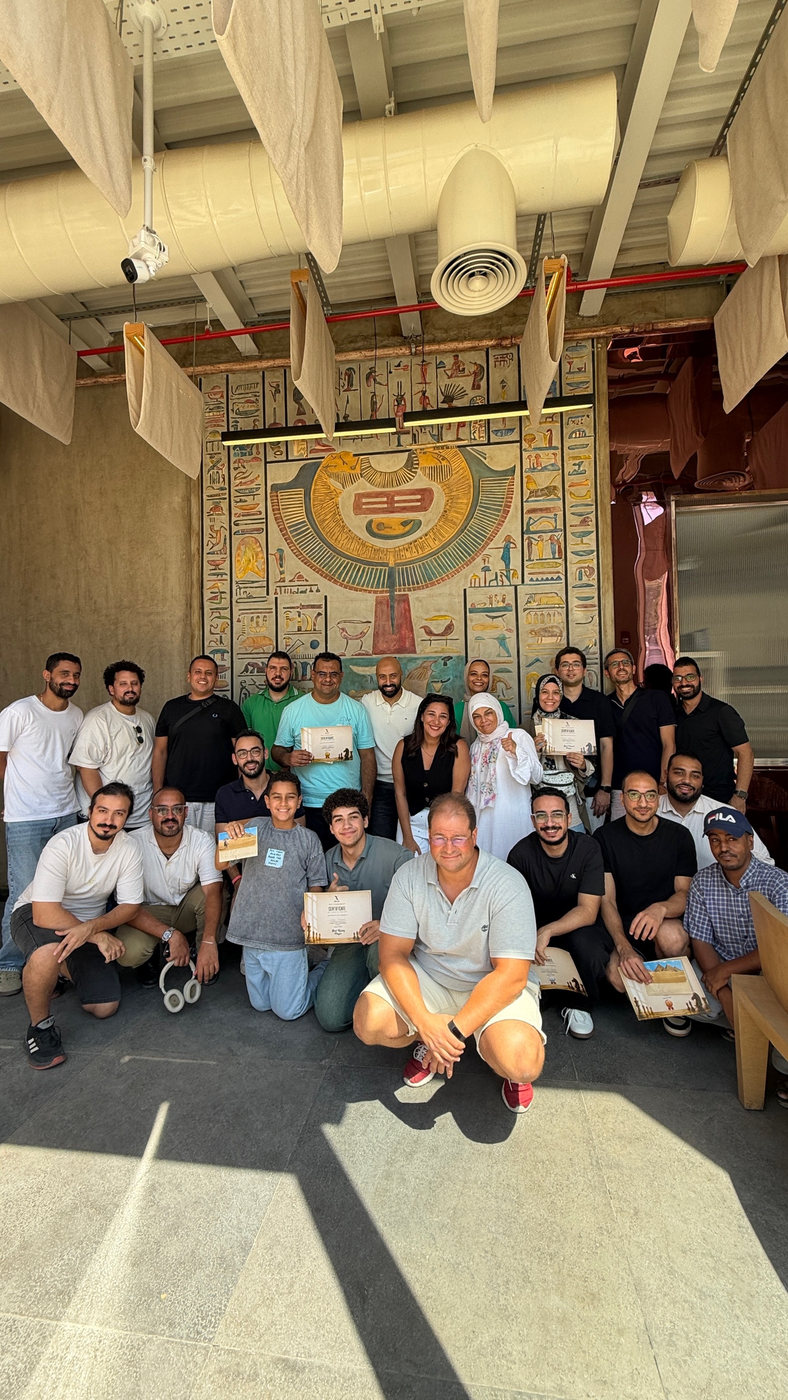 A group photo at the end of the blitz tournament
